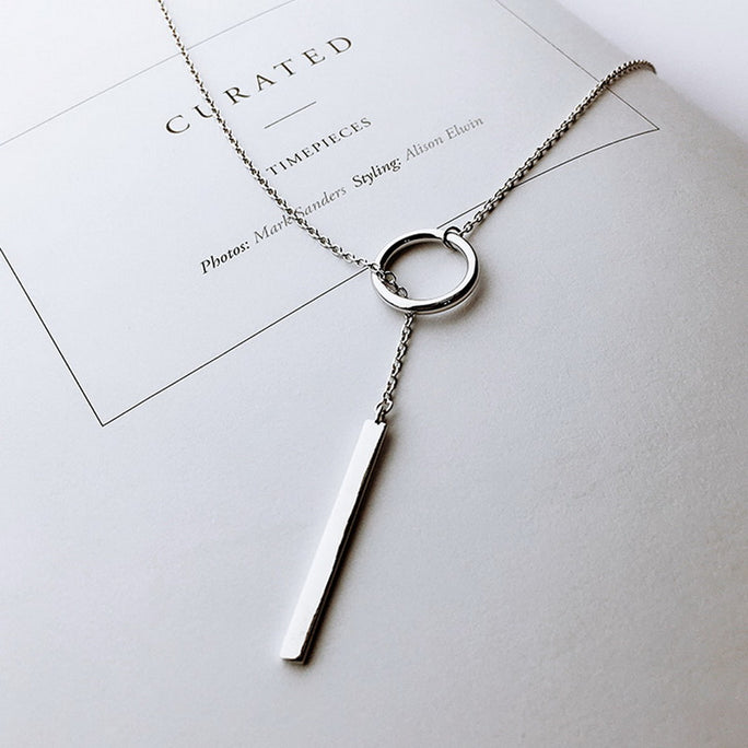 Minimalist Round Pendant Necklace